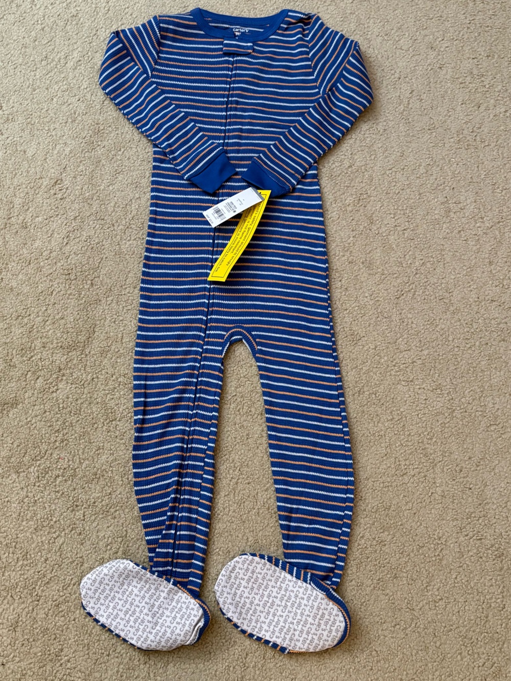New with tags, Carter’s cotton thermal pjs, size 5T